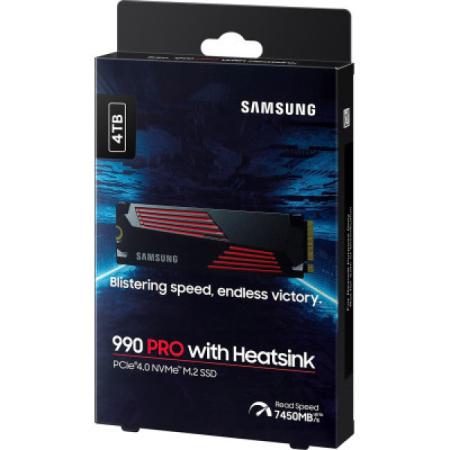 SSD накопитель Samsung 990 PRO with Heatsink 4 TB (MZ-V9P4T0CW)