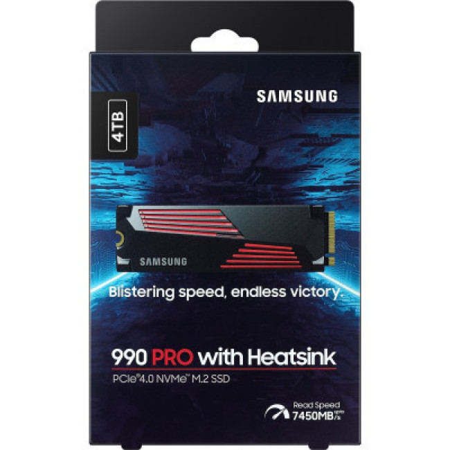 SSD накопитель Samsung 990 PRO with Heatsink 4 TB (MZ-V9P4T0CW)