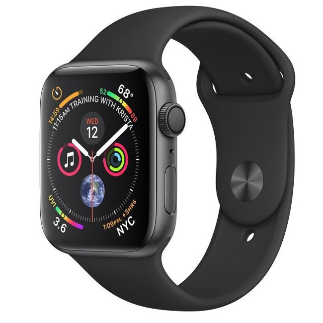 Apple Watch Series 4 GPS 44mm Gray Alum. w. Black Sport b. Gray Alum. (MU6D2)