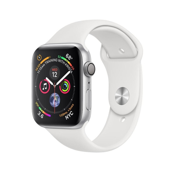 Умные часы  Apple Watch Series 4 GPS 44mm Silver Alum. w. White Sport b. Silver Alum. (MU6A2)