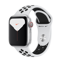 Apple Watch Series 5 GPS + LTE 40mm Silver Aluminium w. Pure Platinum/Black Nike Sport Band (MX372)
