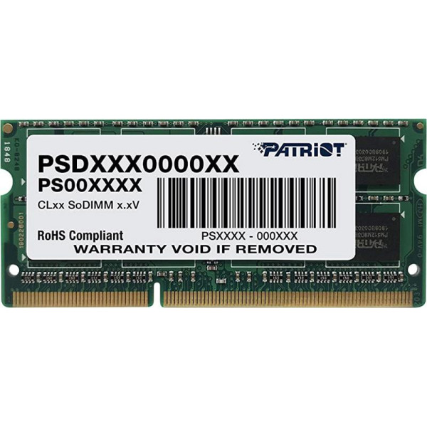 Модуль пам'яті SO-DIMM 4GB/1333 DDR3 Patriot Signature Line (PSD34G13332S)