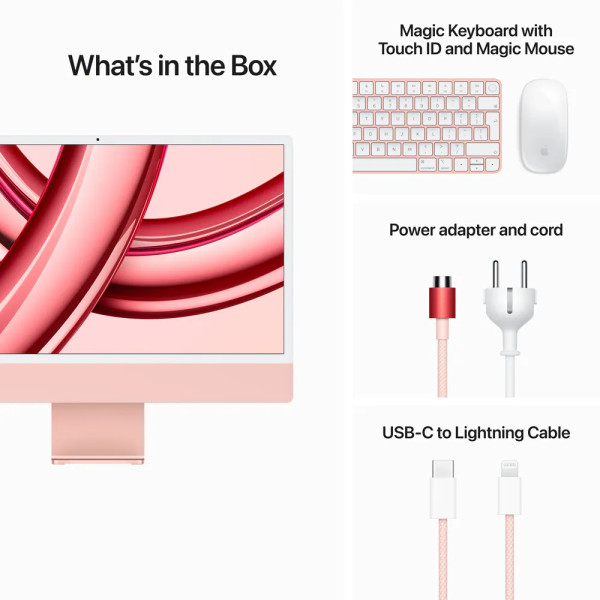 Apple iMac 24 M3 2023 Pink (MQRU3) – купить в интернет-магазине