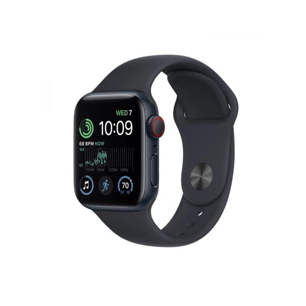 Apple Watch SE 2 GPS + Cellular 40mm Midnight Aluminum Case w. Midnight S. Band - S/M (MNTM3)