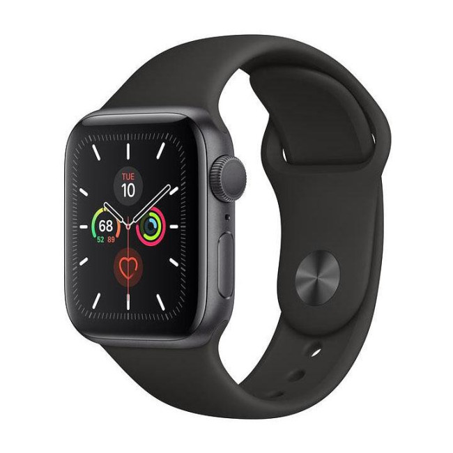 Apple Watch Series 5 GPS 40mm Space Gray Aluminum w. Black b.- Space Gray Aluminum (MWV82)