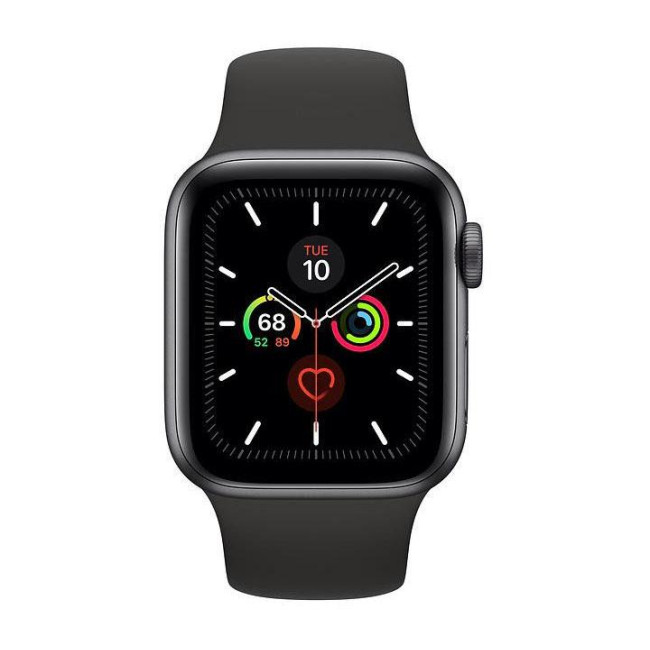 Apple Watch Series 5 GPS 40mm Space Gray Aluminum w. Black b.- Space Gray Aluminum (MWV82)