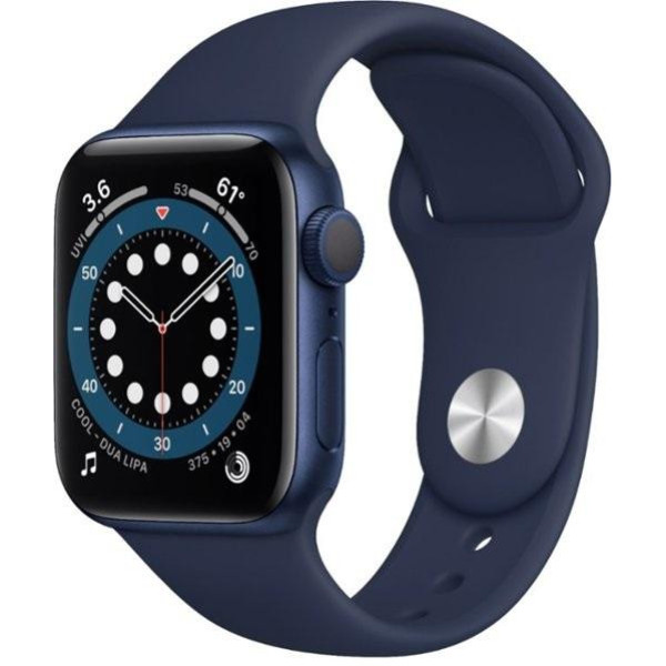 Apple Watch Series 6 GPS 40mm Blue Aluminum Case w. Deep Navy Sport B. (MG143)