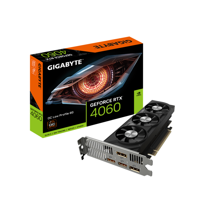 Видеокарта Gigabyte GeForce RTX4060 8Gb OC Low Profile (GV-N4060OC-8GL)