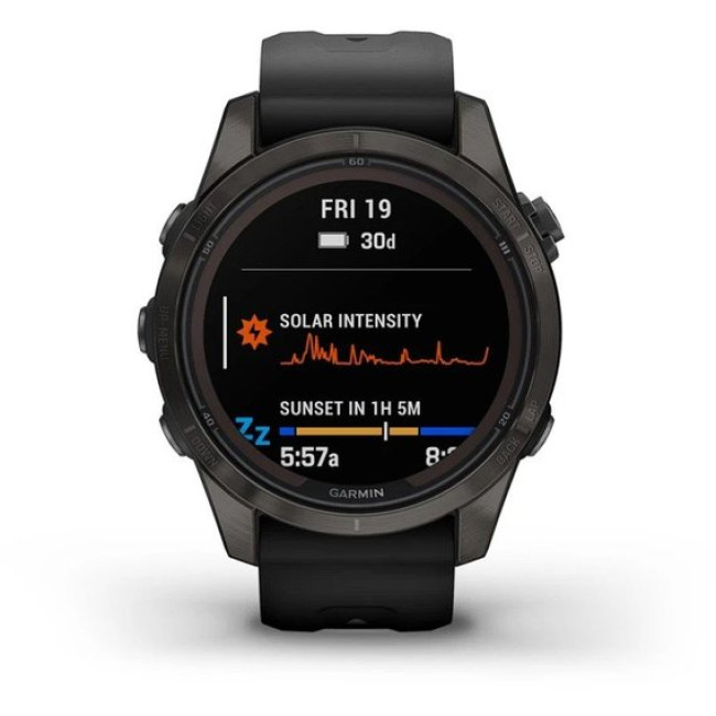 Garmin Fenix 7S Pro Sapphire Solar Carbon G. DLC Tit. with Black Band (010-02776-10/11)