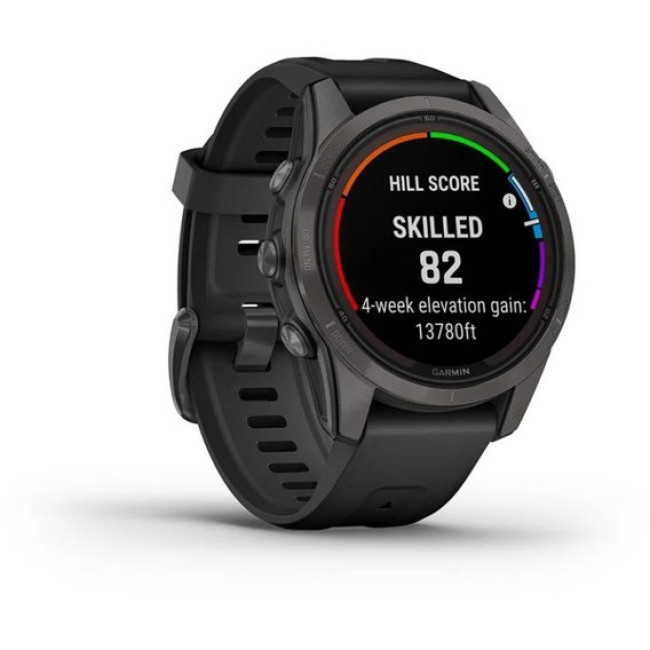 Garmin Fenix 7S Pro Sapphire Solar Carbon G. DLC Tit. with Black Band (010-02776-10/11)