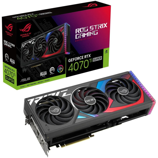 Видеокарта Asus GeForce RTX4070Ti SUPER 16Gb ROG STRIX GAMING (ROG-STRIX-RTX4070TIS-16G-GAMING)