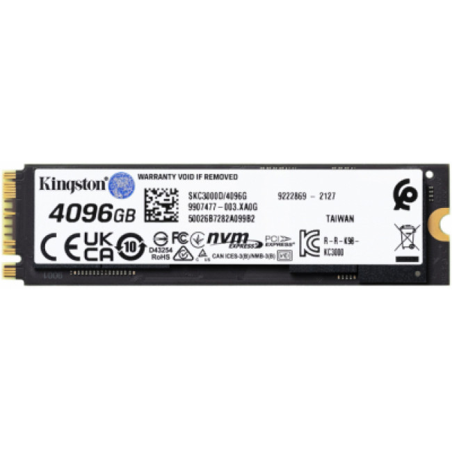 SSD накопитель Kingston KC3000 4096 GB (SKC3000D/4096G)