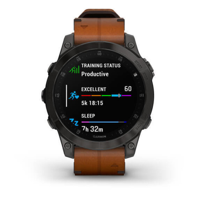 Garmin Epix (Gen 2) Sapphire - B. Titanium w. Chestnut L. Band (010-02582-30)