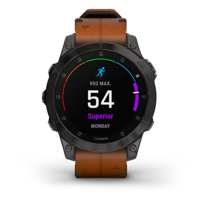 Garmin Epix (Gen 2) Sapphire - B. Titanium w. Chestnut L. Band (010-02582-30)