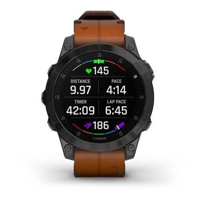 Garmin Epix (Gen 2) Sapphire - B. Titanium w. Chestnut L. Band (010-02582-30)