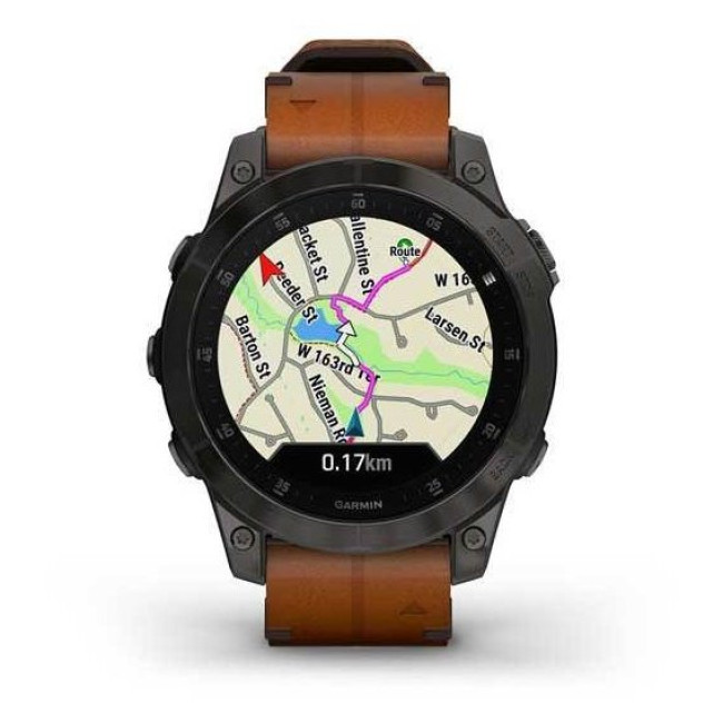 Garmin Epix (Gen 2) Sapphire - B. Titanium w. Chestnut L. Band (010-02582-30)