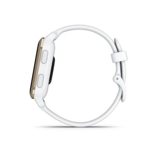 Garmin Venu Sq 2 Cream Gold Aluminum Bezel with White Case and Silicone Band (010-02701-01/11)