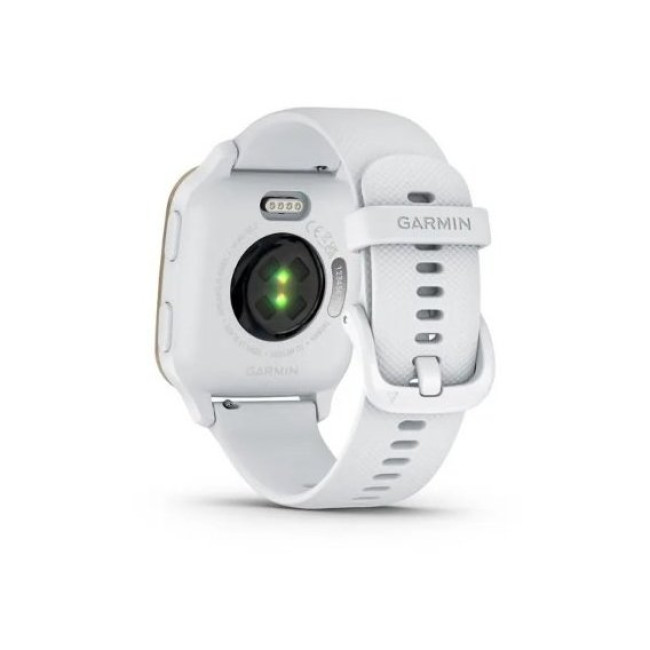 Garmin Venu Sq 2 Cream Gold Aluminum Bezel with White Case and Silicone Band (010-02701-01/11)