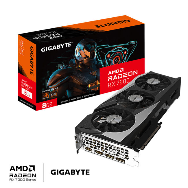 Gigabyte Radeon RX 7600 8Gb GAMING OC (GV-R76GAMING OC-8GD)