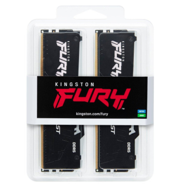 Модуль пам'яті Kingston Fury (ex.HyperX) DDR5 16GB (2x8GB) 6000 MHz Beast RGB (KF560C40BBAK2-16)