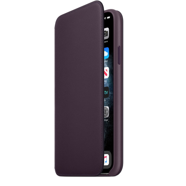 Apple iPhone 11 Pro Max Leather Folio - Aubergine (MX092)