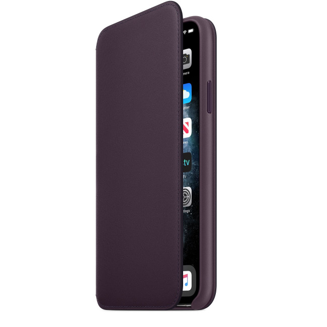 Чехол-книжка Apple iPhone 11 Pro Max Leather Folio - Aubergine (MX092)