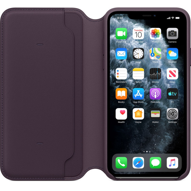 Чехол-книжка Apple iPhone 11 Pro Max Leather Folio - Aubergine (MX092)