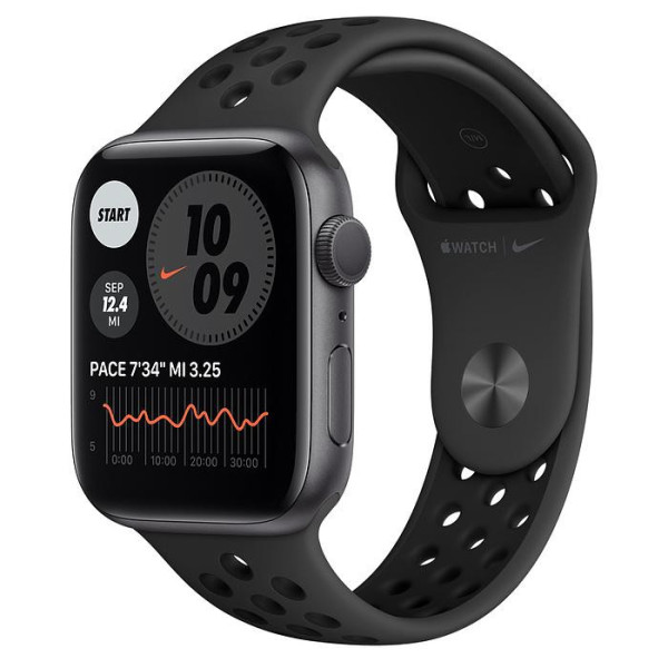 Apple Watch Nike Series 6 GPS 44mm Space Gray Aluminum Case w. Anthracite/Black Nike Sport B. (MG173