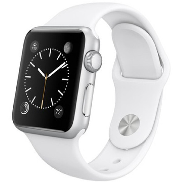 Умные часы Apple Watch Sport 38mm Silver Aluminum Case with White Sport Band (MJ2T2)