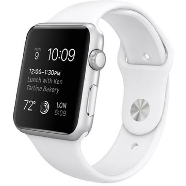 Умные часы Apple Watch Sport 42mm Silver Aluminum Case with White Sport Band (MJ3N2) CPO