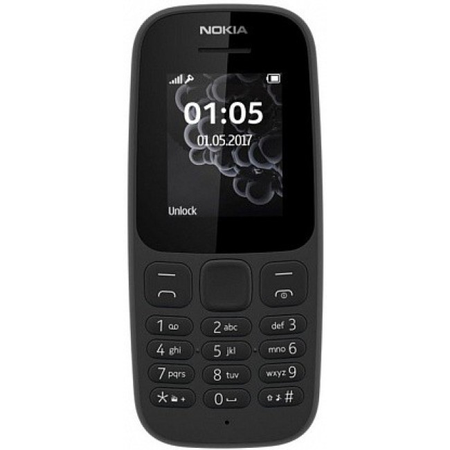 Мобільний телефон Nokia 105 Single Sim 2019 Black (16KIGB01A13) (UA)