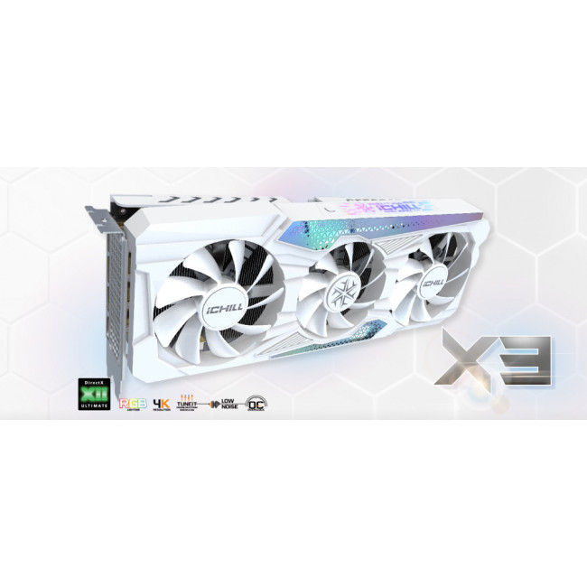 Видеокарта Inno3D GeForce RTX 4060 Ti 8GB ICHILL X3 White (C406T3-08D6X-17113280)