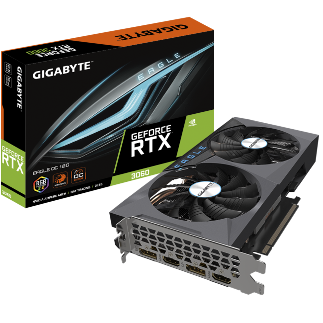 GIGABYTE GeForce RTX 3060 EAGLE OC 12G rev. 2.0 (GV-N3060EAGLE OC-12GD rev.2.0)