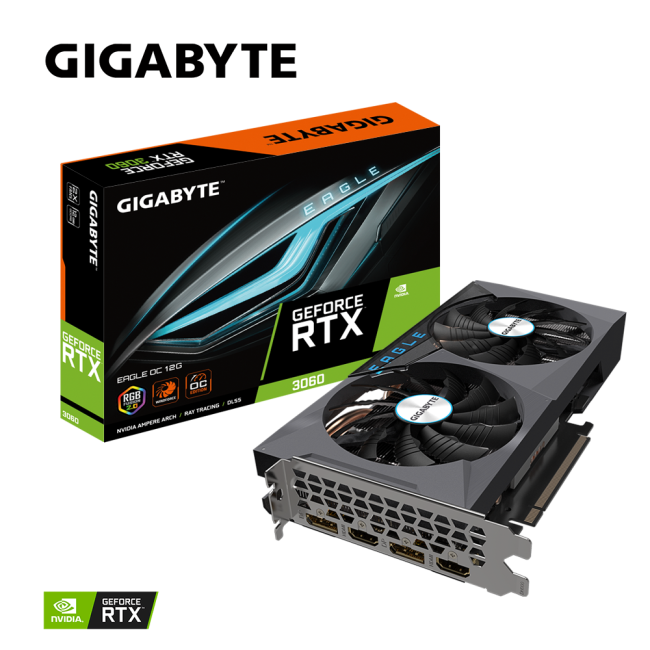 GIGABYTE GeForce RTX 3060 EAGLE OC 12G rev. 2.0 (GV-N3060EAGLE OC-12GD rev.2.0)