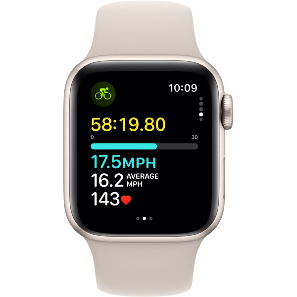 Apple Watch SE 2 GPS 40mm Starlight Aluminium Case with Starlight Sport Band M/L (MR9V3)