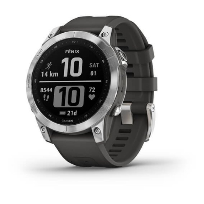 Garmin Fenix 7 Silver with Graphite Band (010-02540-00/01)