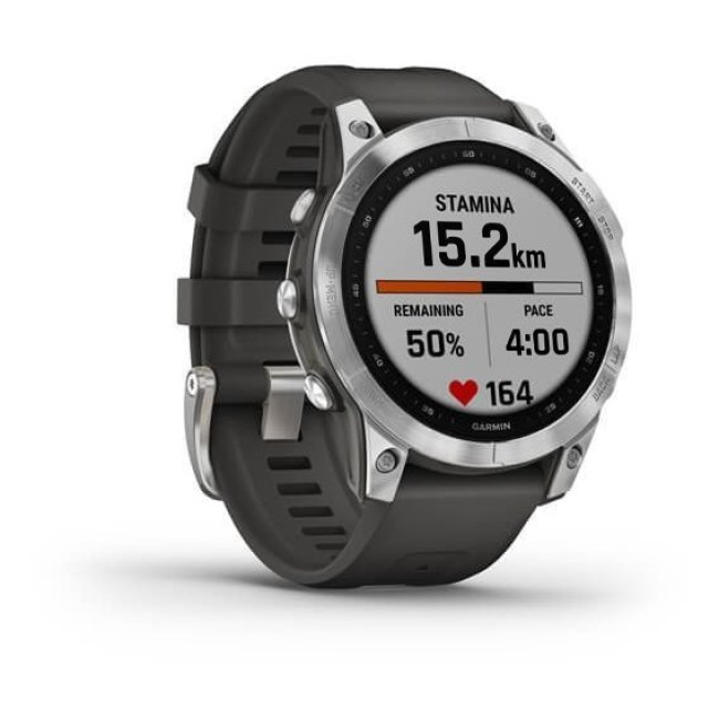 Garmin Fenix 7 Silver with Graphite Band (010-02540-00/01)