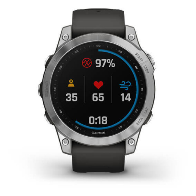 Garmin Fenix 7 Silver with Graphite Band (010-02540-00/01)