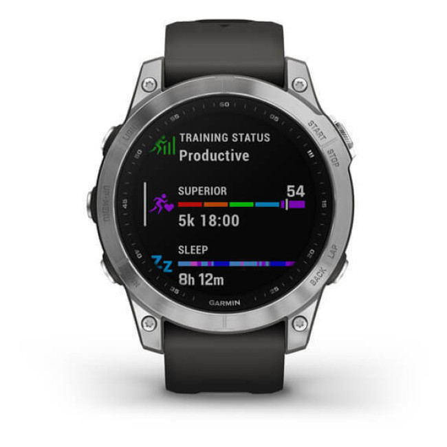 Garmin Fenix 7 Silver with Graphite Band (010-02540-00/01)