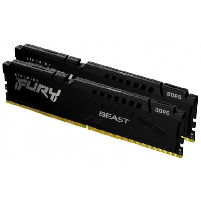 Модуль пам'яті Kingston Fury (ex.HyperX) DDR5 32GB (2x16GB) 5600 MHz Beast Black (KF556C40BBK2-32)