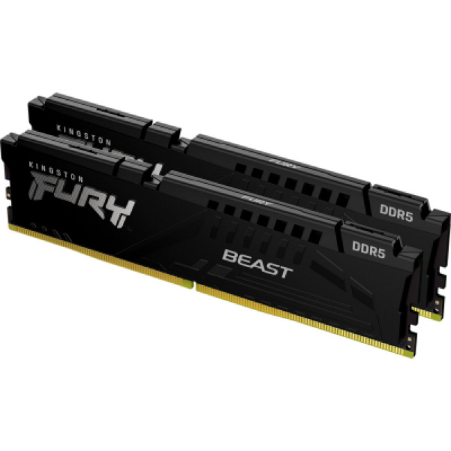 Модуль пам'яті Kingston Fury (ex.HyperX) DDR5 32GB (2x16GB) 5600 MHz Beast Black (KF556C40BBK2-32)