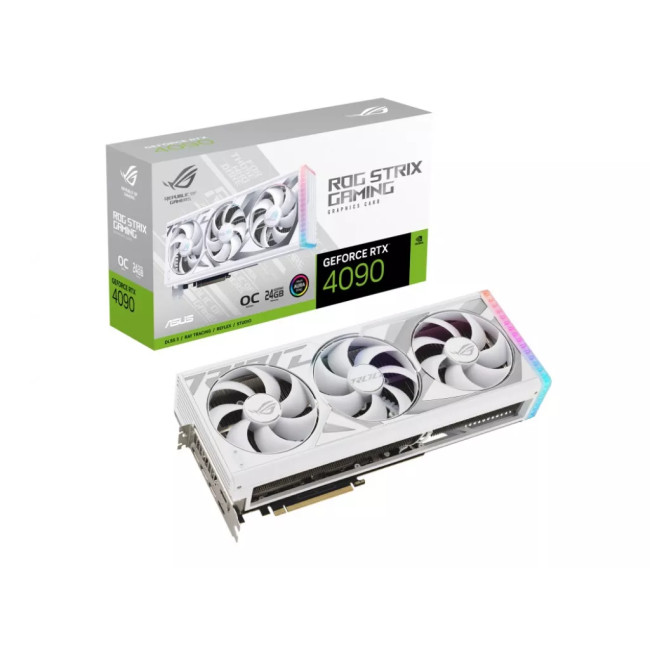 Видеокарта Asus GeForce RTX 4090 ROG Strix 24GB GDDR6X White OC Edition (ROG-STRIX-RTX4090-O24G-WHITE)