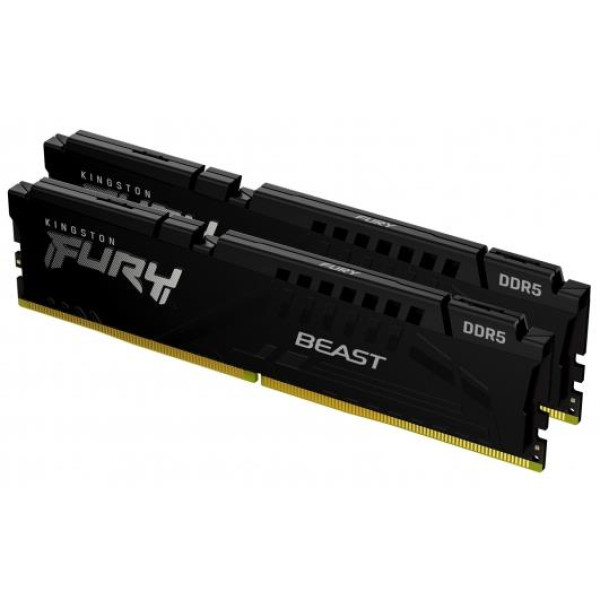Модуль памяти Kingston Fury (ex.HyperX) DDR5 32GB (2x16GB) 6000 MHz Beast Black (KF560C40BBK2-32)