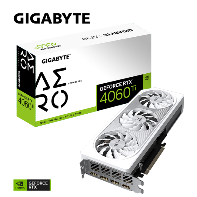 Видеокарта Gigabyte GeForce RTX4060Ti 16Gb AERO OC (GV-N406TAERO OC-16GD)