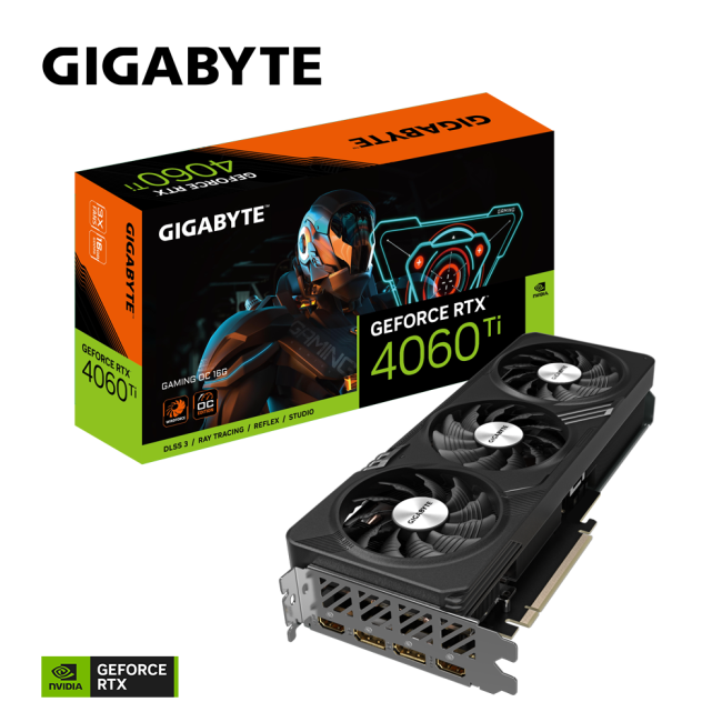 Видеокарта Gigabyte GeForce RTX4060Ti 16Gb GAMING OC (GV-N406TGAMING OC-16GD)