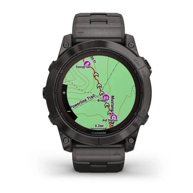 Garmin Fenix 7X Pro Sapphire Solar Carbon G. DLC Tit. with Vented Tit. Bracelet (010-02778-30)