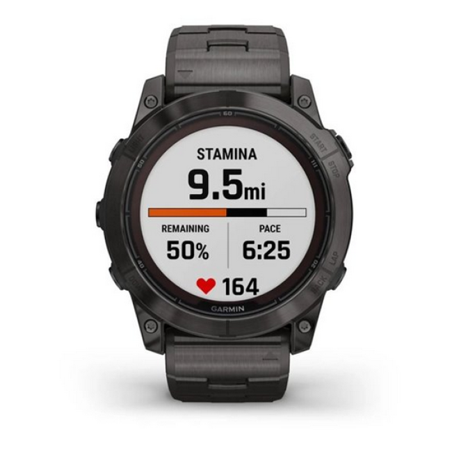 Garmin Fenix 7X Pro Sapphire Solar Carbon G. DLC Tit. with Vented Tit. Bracelet (010-02778-30)