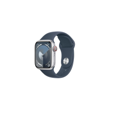 Apple Watch Series 9 GPS + Cellular 41mm Silver Alu. Case w. Storm Blue Sport Band - M/L (MRHW3)