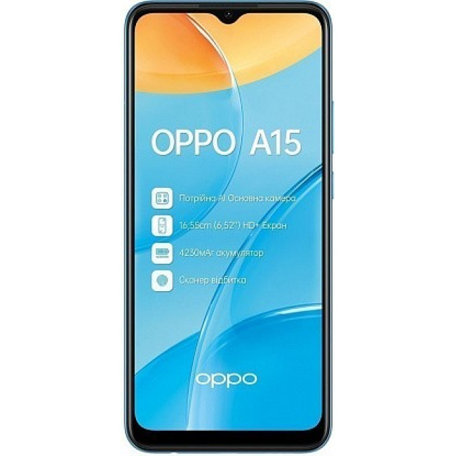 Смаpтфон OPPO A15 3/32GB Mystery Blue