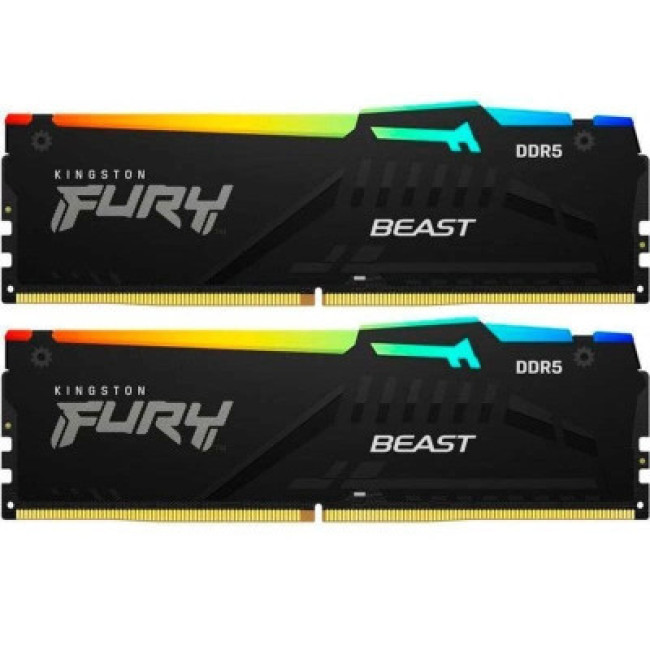 Kingston FURY 64 GB (2x32GB) DDR5 6000 MHz Beast RGB EXPO (KF560C36BBEAK2-64)